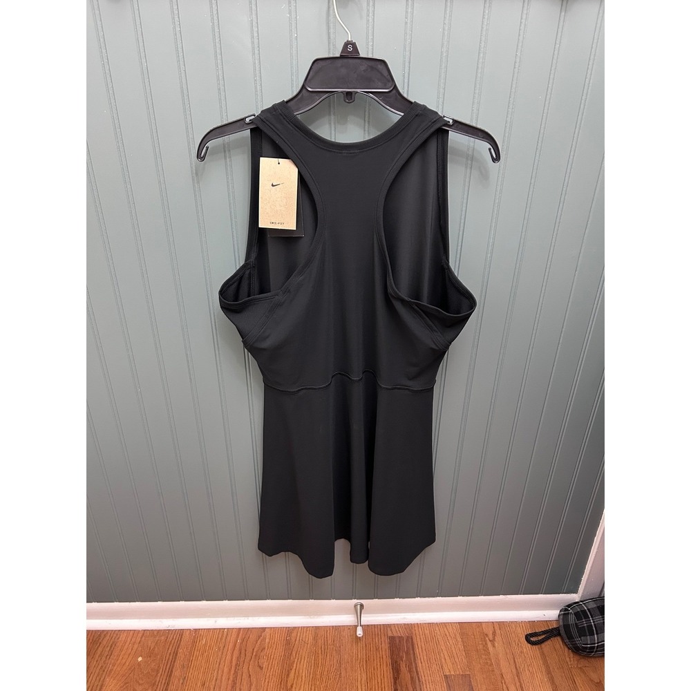 Nike Dri Fit Black Sleeveless Tennis Golf Dress Slim Fit Womens Sz Medium - Picture 3 of 6